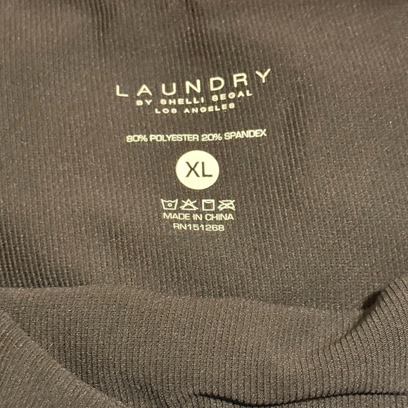 NWT Laundry by Shelli Segal Leggings XL Black | Style LUL7830 Media Pocket - Picture 5 of 5